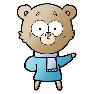 vektör çizim karikatür sürpriz ayı