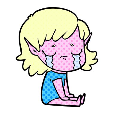 çizgi film ağlayan elf kızı