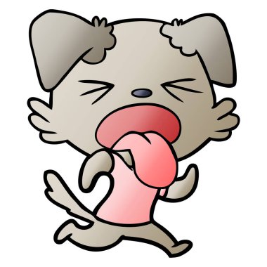 vektör çizim karikatür köpek bıkkın