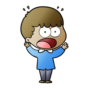 vektör çizim karikatür dostum şok