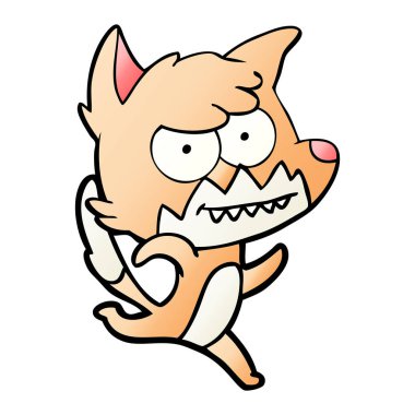 vektör çizim karikatür sırıtan Fox