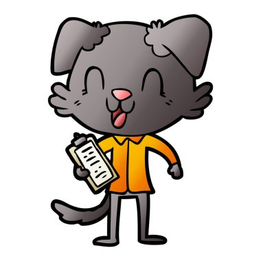 vektör çizim karikatür köpek gülen