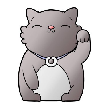 Çizgi film kedisinin vektör çizimi