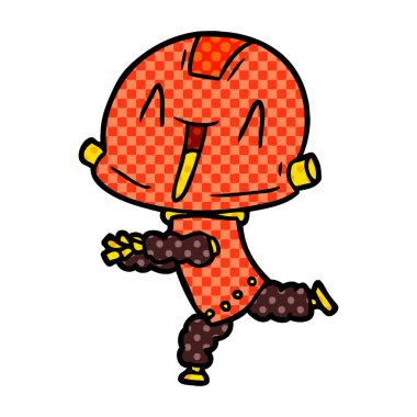 Çizgi film robotunun vektör çizimi