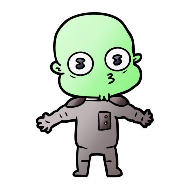 çizgi film garip kel uzay adamı