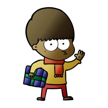 gergin çizgi film çocuk vektör çizim