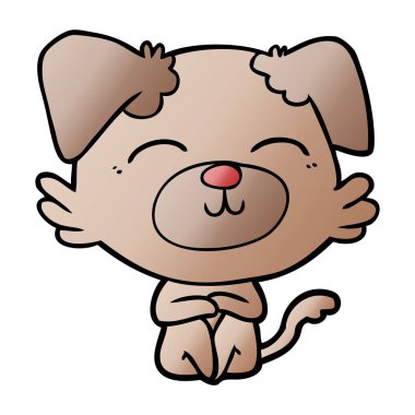 Çizgi film köpeğinin vektör çizimi