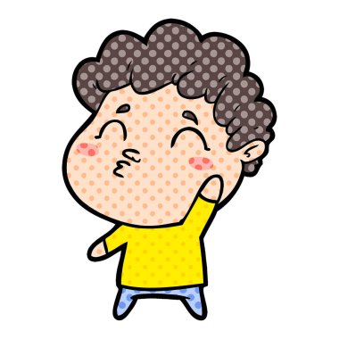 surat asmayı çizgi film adam vektör çizim