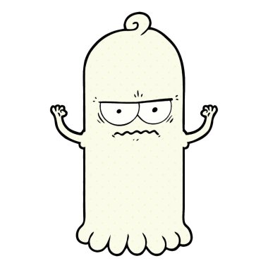 Çizgi film hayaletinin vektör çizimi