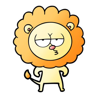 Çizgi film aslanının vektör çizimi