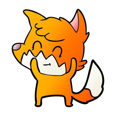 vektör çizim karikatür dostu Fox