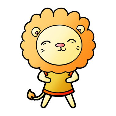 Çizgi film aslanının vektör çizimi