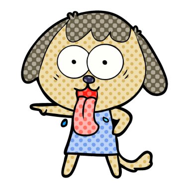 Çizgi film köpeğinin vektör çizimi