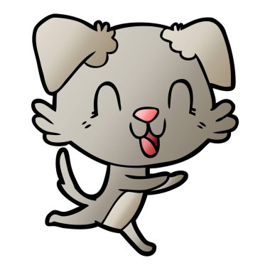 vektör çizim karikatür köpek gülen