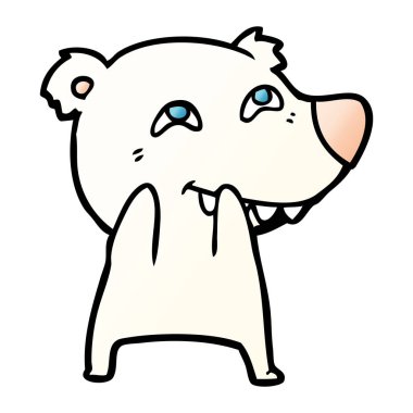 çizgi film kutup ayısı diş gösterilen