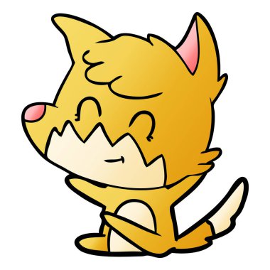 vektör çizim karikatür dostu Fox
