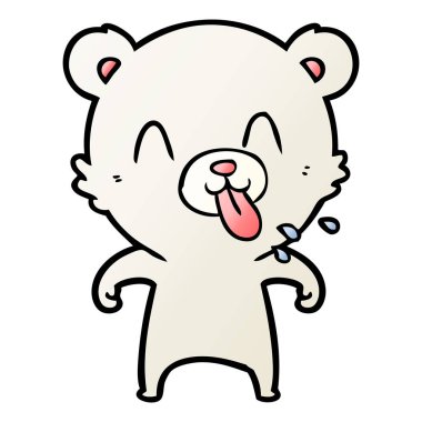 dilini kaba karikatür kutup ayısı