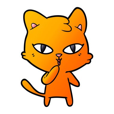 Çizgi film kedisinin vektör çizimi