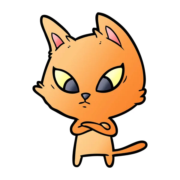 Vector Ilustración Dibujos Animados Gato — Archivo Imágenes Vectoriales