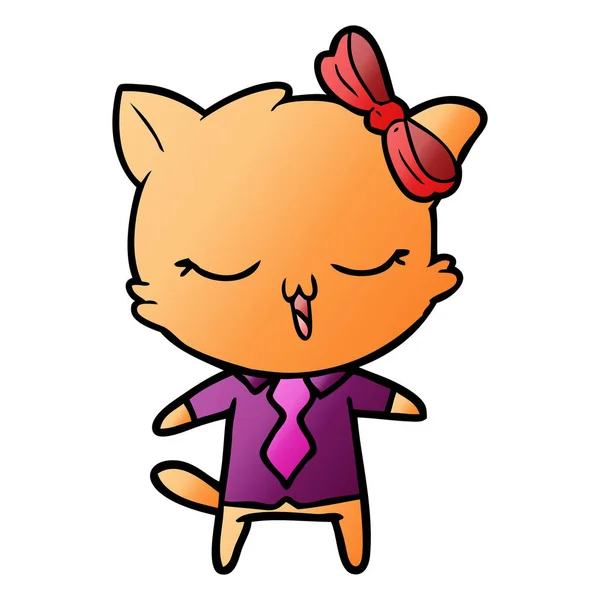 卡通猫头弓 — 图库矢量图片