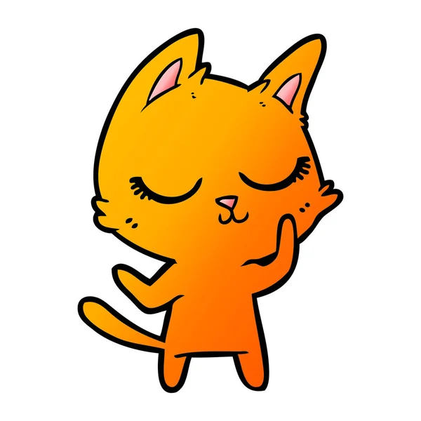 Vektor Illustration Der Ruhigen Cartoon Katze — Stockvektor