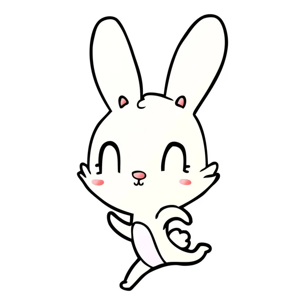 Tatlı Çizgi Film Tavşanının Vektör Çizimi — Stok Vektör