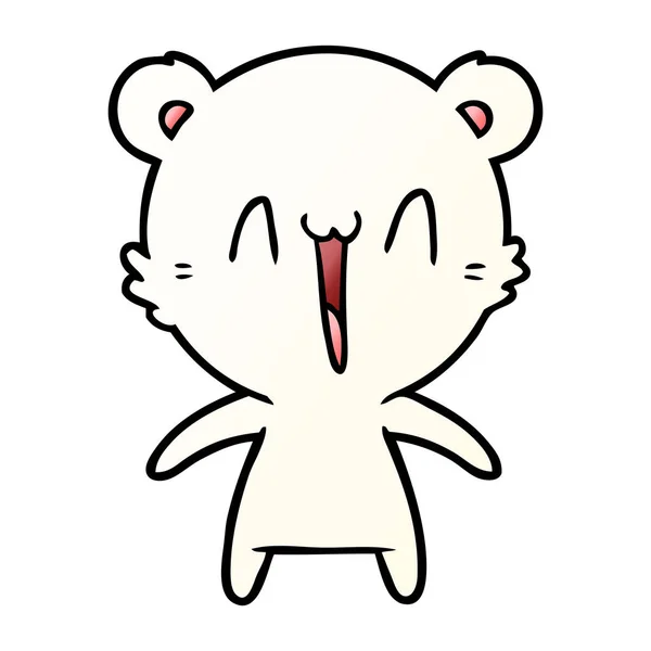 Счастливый Белый Медведь — стоковый вектор