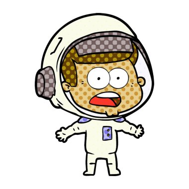 Çizgi film astronotunun vektör çizimi