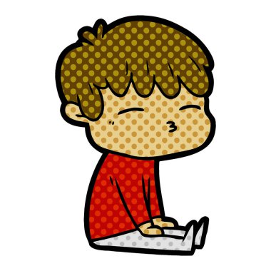 vektör çizim karikatür dostum sinirli