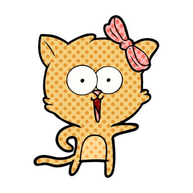Çizgi film kedisinin vektör çizimi