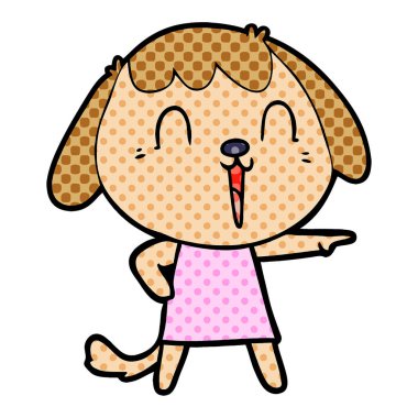 Çizgi film köpeğinin vektör çizimi