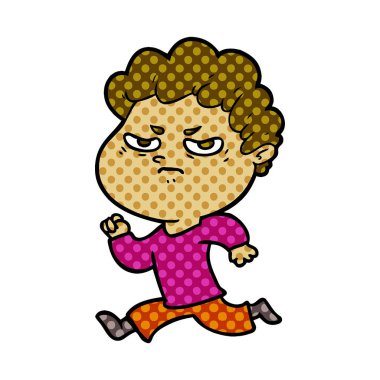 vektör çizim karikatür kızgın adam