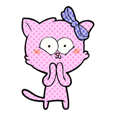 Çizgi film kedisinin vektör çizimi