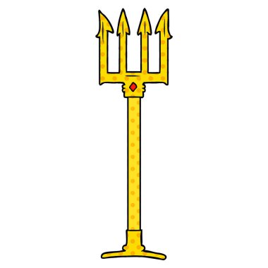 vektör çizim karikatür trident