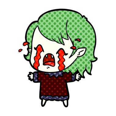 ağlayan vampir kız çizgi film