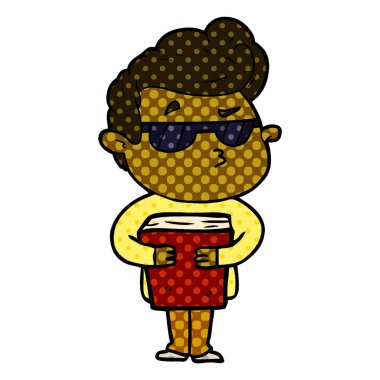 vektör çizim karikatür cool adam