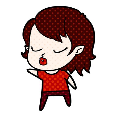 sevimli çizgi vampir kız