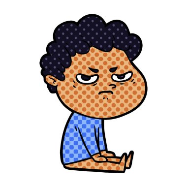 vektör çizim karikatür kızgın adam
