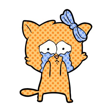 Çizgi film kedisinin vektör çizimi
