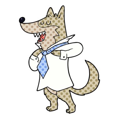 çizgi film office kurt giyiniyor