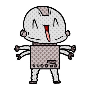 Çizgi film robotunun vektör çizimi