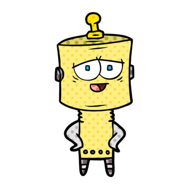 Çizgi film robotunun vektör çizimi