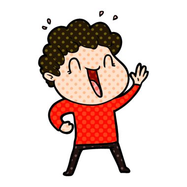 vektör çizim karikatür mutlu adam