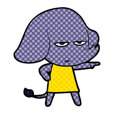 vektör çizim rahatsız çizgi fil