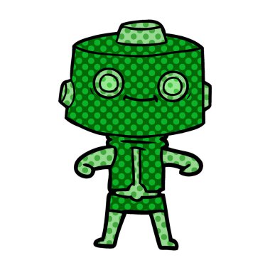 Çizgi film robotunun vektör çizimi