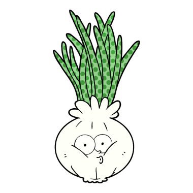 vektör çizim karikatür soğan