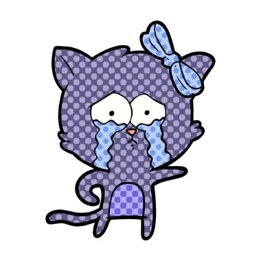 Çizgi film kedisinin vektör çizimi