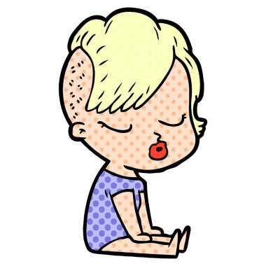 çizgi film güzel hippi kız