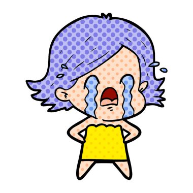 vektör çizim karikatür gülümseyen kadın