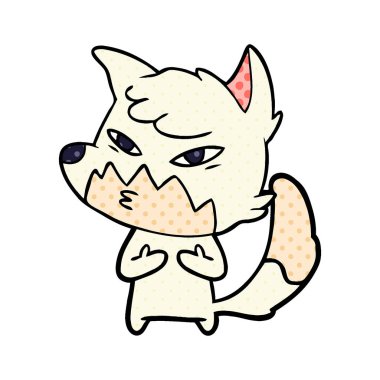 Akıllı karikatür fox vektör çizim